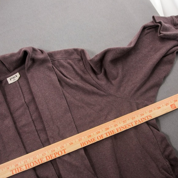 Pact Open Front Shawl Collar Cardigan Sweater Pocket Organic Women XL Lounge - Picture 5 of 11